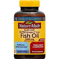 Nature Made 1400mg 1000mg Ultra Omega 3 Vs Fish Oil Liquid Softgels - 90 Count - Image 2