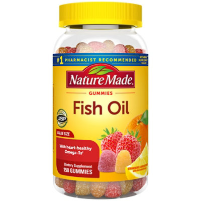 Nature Made Adult Gummies Fish Oil Cherry Lemon & Strawberry - 150 Count