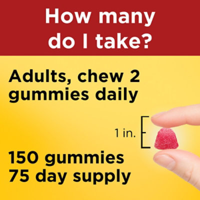 Nature Made Adult Gummies Fish Oil Cherry Lemon & Strawberry - 150 Count - Image 3