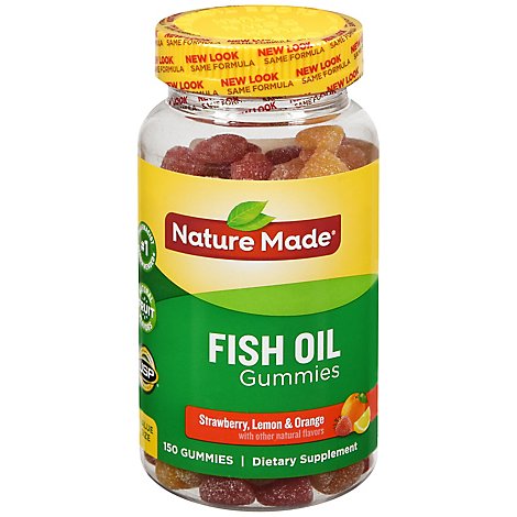 Nature Made Adult Gummies Fish Oil Cherry Lemon & Strawberry - 150 Count