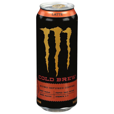 Monster Energy Java Nitro Cold Brew Latte Energy + Coffee - 13.5 Fl. Oz. - Image 1