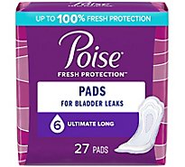 Poise Long Incontinence Pads Ultimate Absorbency - 27 Count