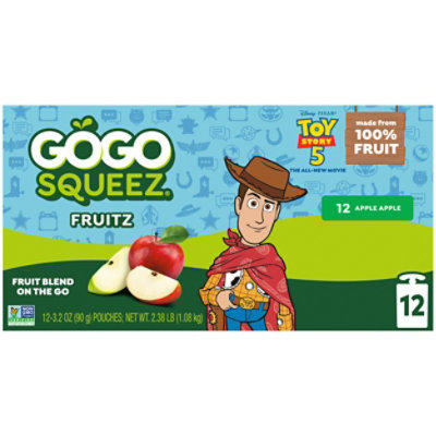 GoGo squeeZ Applesauce Apple Apple - 12-3.2 Oz