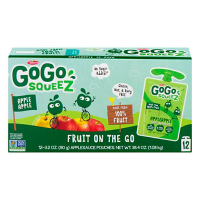 GoGo squeeZ Applesauce Apple Apple - 12-3.2 Oz - Image 3