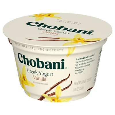 Chobani Non-Fat Blended Vanilla Greek Yogurt - 5.3 Oz - Image 2