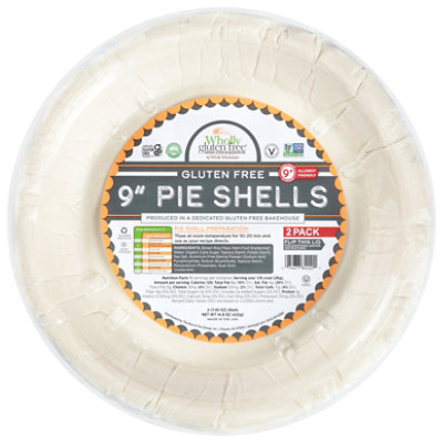Wholly Wholesome Pie Shells Wholly Gluten Free 9 Inch 2 Count