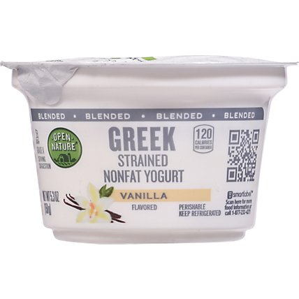 Open Nature Yogurt Greek Nonfat Strained Vanilla - 5.3 Oz - Image 2