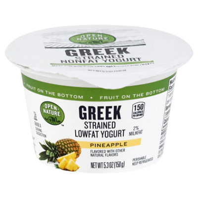 Open Nature Greek Yogurt 2% Pineapple - 6 Oz