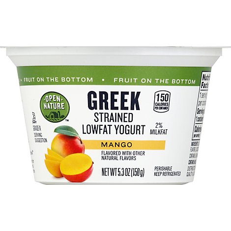 Open Nature Greek Yogurt 2% Mango - 6 Oz