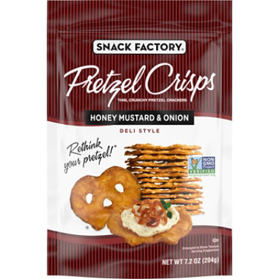 Snack Factory Honey Mustard and Onion Pretzel Crisps - 7.2 Oz - Image 1