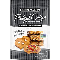 Snack Factory Thin Crunchy Deli Style Sea Salt & Pepper Pretzel Crisps Crackers - 7.2 Oz - Image 2