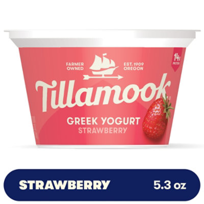 Tillamook Low Fat Oregon Strawberry Greek Yogurt - 5.3 Oz - Image 1