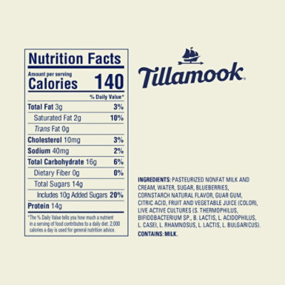 Tillamook Low Fat Oregon Blueberry Greek Yogurt - 5.3 Oz - Image 7