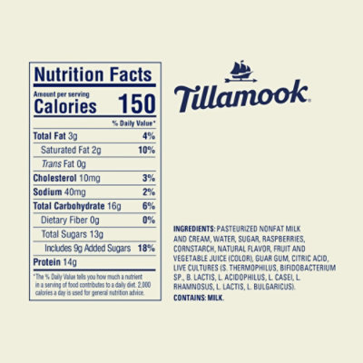 Tillamook Low Fat Washington Raspberry Greek Yogurt - 5.3 Oz - Image 7