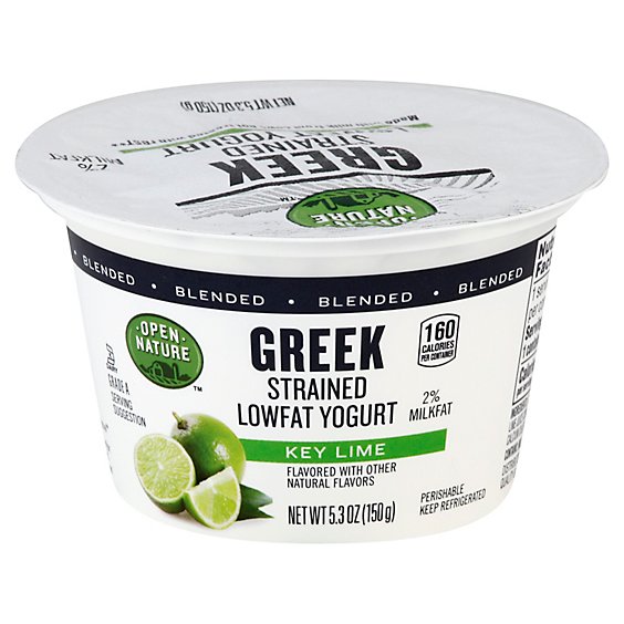 Open Nature Greek Yogurt 2% Key Lime - 6 Oz