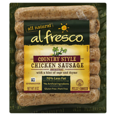 Al Fresco Country Style Fully Cooked Breakfast Chicken Sausage 8 Oz