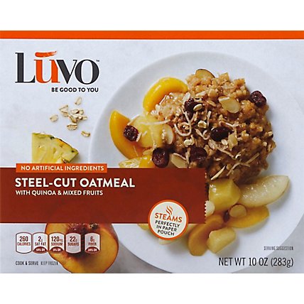 Luvo Frozen Meals Oat Meal Steel Cut With Quinoa & Mixed Fruits - 10 Oz - Image 2