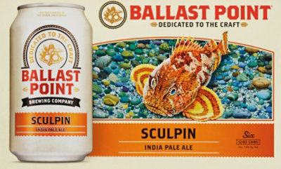 Ballast Point Beer Sculpin IPA India Pale Ale Cans 7.0% ABV - 6-12 Fl. Oz. - Image 3