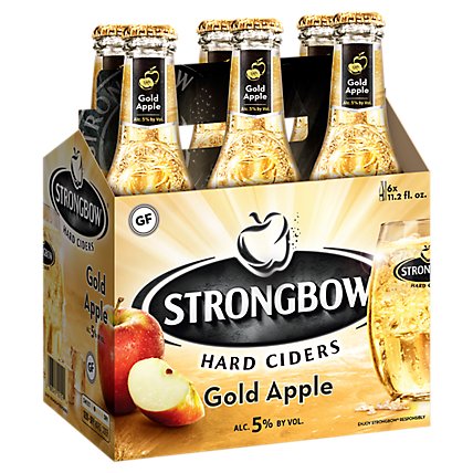 Strongbow Gold Apple Hard Cider Bottles - 6-11.2 Fl. Oz. - Image 1
