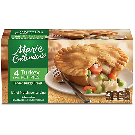 Marie Callender's Turkey Pot Pie Frozen Meal - 4-10 Oz