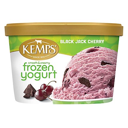 Kemps Yogurt Frozen Low Fat Smooth Creamy Black Jack Cherry - 1.5 Quart - Image 6