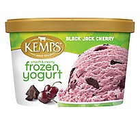 Kemps Yogurt Frozen Low Fat Smooth Creamy Black Jack Cherry - 1.5 Quart