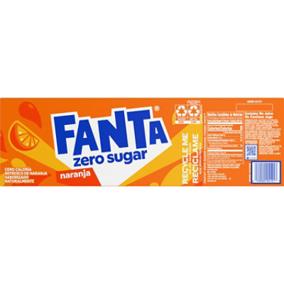 Fanta Zero Soda Pop Orange Flavored In Can - 12-12 Fl. Oz. - Image 4