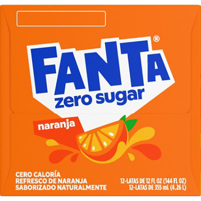 Fanta Zero Soda Pop Orange Flavored In Can - 12-12 Fl. Oz. - Image 3