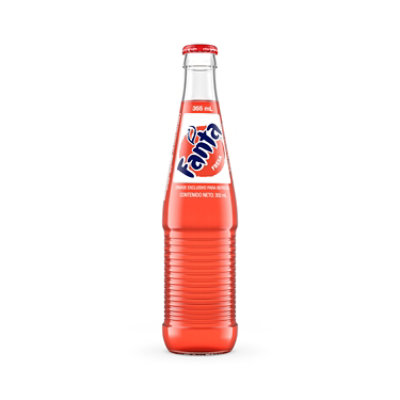 Fanta Soda Pop Mexico Strawberry Fruit Flavored - 355 Ml