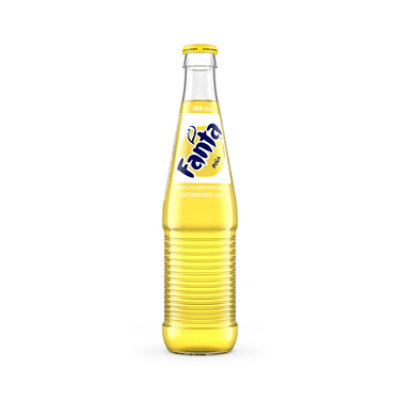 Fanta Soda Pop Mexico Pineapple Fruit Flavored Glass Bottle - 355 Ml - Image 1