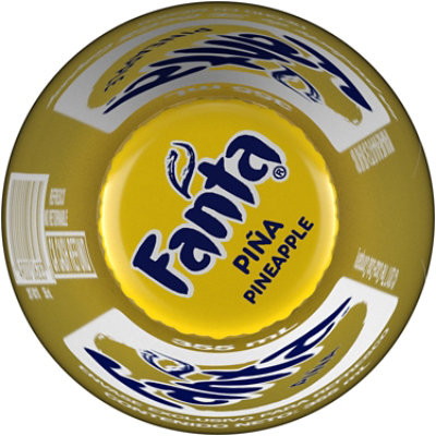 Fanta Soda Pop Mexico Pineapple Fruit Flavored Glass Bottle - 355 Ml - Image 5