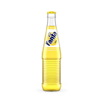 Fanta Soda Pop Mexico Pineapple Fruit Flavored Glass Bottle - 355 Ml
