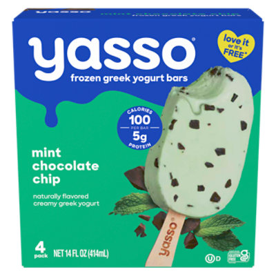 Yasso Frozen Yogurt Greek Bars Mint Chocolate Chip - 4-3.5 Fl. Oz. - Image 3