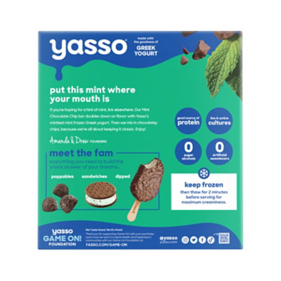 Yasso Frozen Yogurt Greek Bars Mint Chocolate Chip - 4-3.5 Fl. Oz. - Image 6