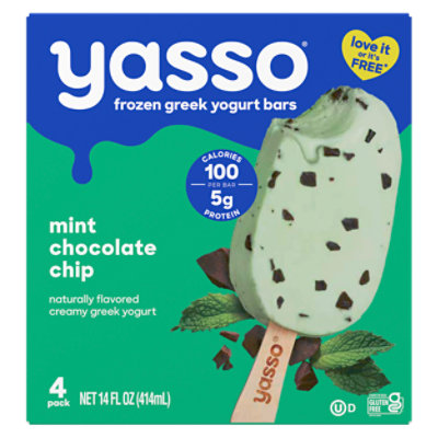 Yasso Frozen Yogurt Greek Bars Mint Chocolate Chip - 4-3.5 Fl. Oz. - Image 1