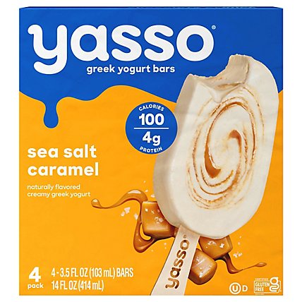 Yasso Frozen Yogurt Greek Bars Sea Salt Caramel - 4-3.5 Fl. Oz. - Image 3