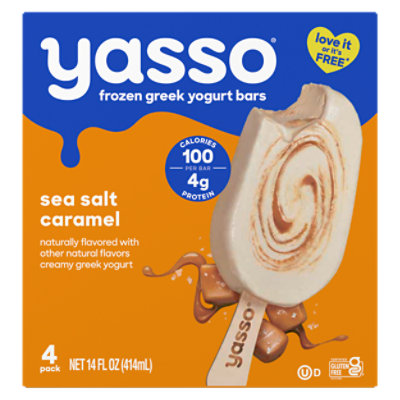 Yasso Frozen Yogurt Greek Bars Sea Salt Caramel - 4-3.5 Fl. Oz. - Image 1