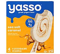 Yasso Frozen Yogurt Greek Bars Sea Salt Caramel - 4-3.5 Fl. Oz.