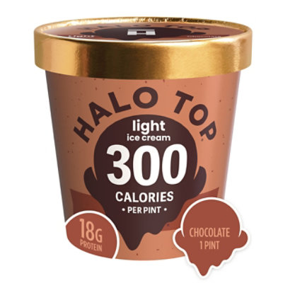 Halo Top Chocolate Light Ice Cream Frozen Dessert For Summer - 16 Fl. Oz.