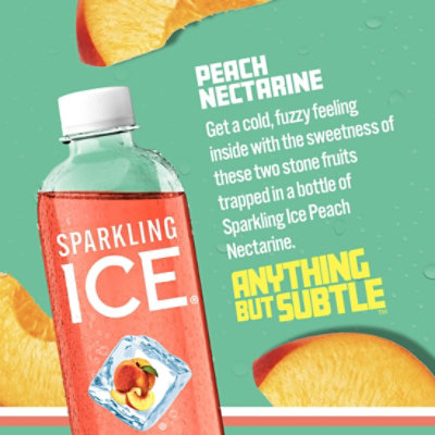 Sparkling Ice Peach Nectarine Sparkling Water 17 fl. oz. Bottle - Image 2