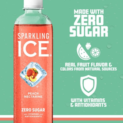 Sparkling Ice Peach Nectarine Sparkling Water 17 fl. oz. Bottle - Image 3