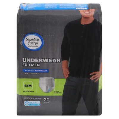 Signature Select/Care Incontinence Protective Underwear For Men Small/Medium - 20 Count - Image 2