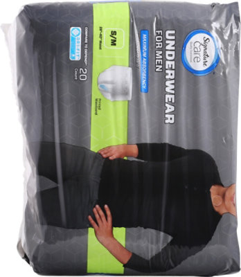 Signature Select/Care Incontinence Protective Underwear For Men Small/Medium - 20 Count - Image 3