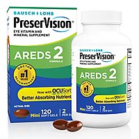 PreserVision Areds 2 Eye Vitamin & Mineral Mini Softgel - 120 Count - Image 2
