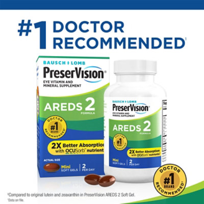 PreserVision AREDS 2 Formula + Multivitamin - Eye Vitamin Softgels - 120 Count - Image 2