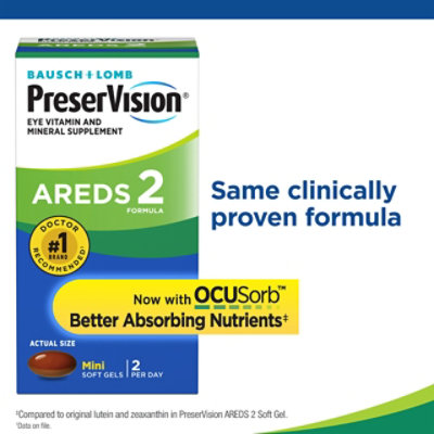 PreserVision AREDS 2 Formula + Multivitamin - Eye Vitamin Softgels - 120 Count - Image 3