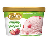Kemps Frozen Yogurt Low Fat Smooth & Creamy Strawberry 1.5 Quart - 1.42 Liter
