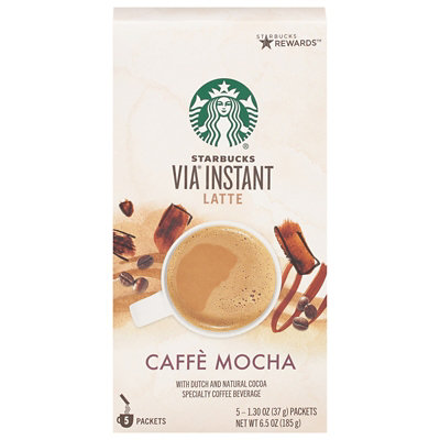 Starbucks VIA Instant Coffee Latte Caffe Mocha Packets - 5-1.3 Oz - Image 4