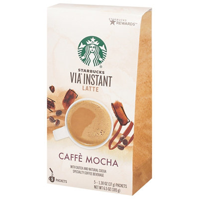 Starbucks VIA Instant Coffee Latte Caffe Mocha Packets - 5-1.3 Oz - Image 5