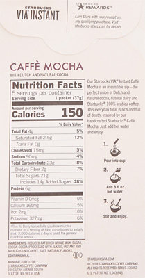 Starbucks VIA Instant Coffee Latte Caffe Mocha Packets - 5-1.3 Oz - Image 7